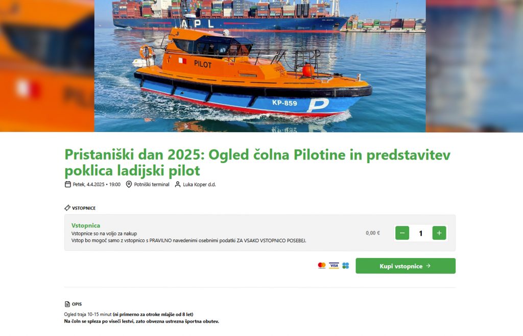 Prilagojena grafična podoba za prodajo vstopnic
