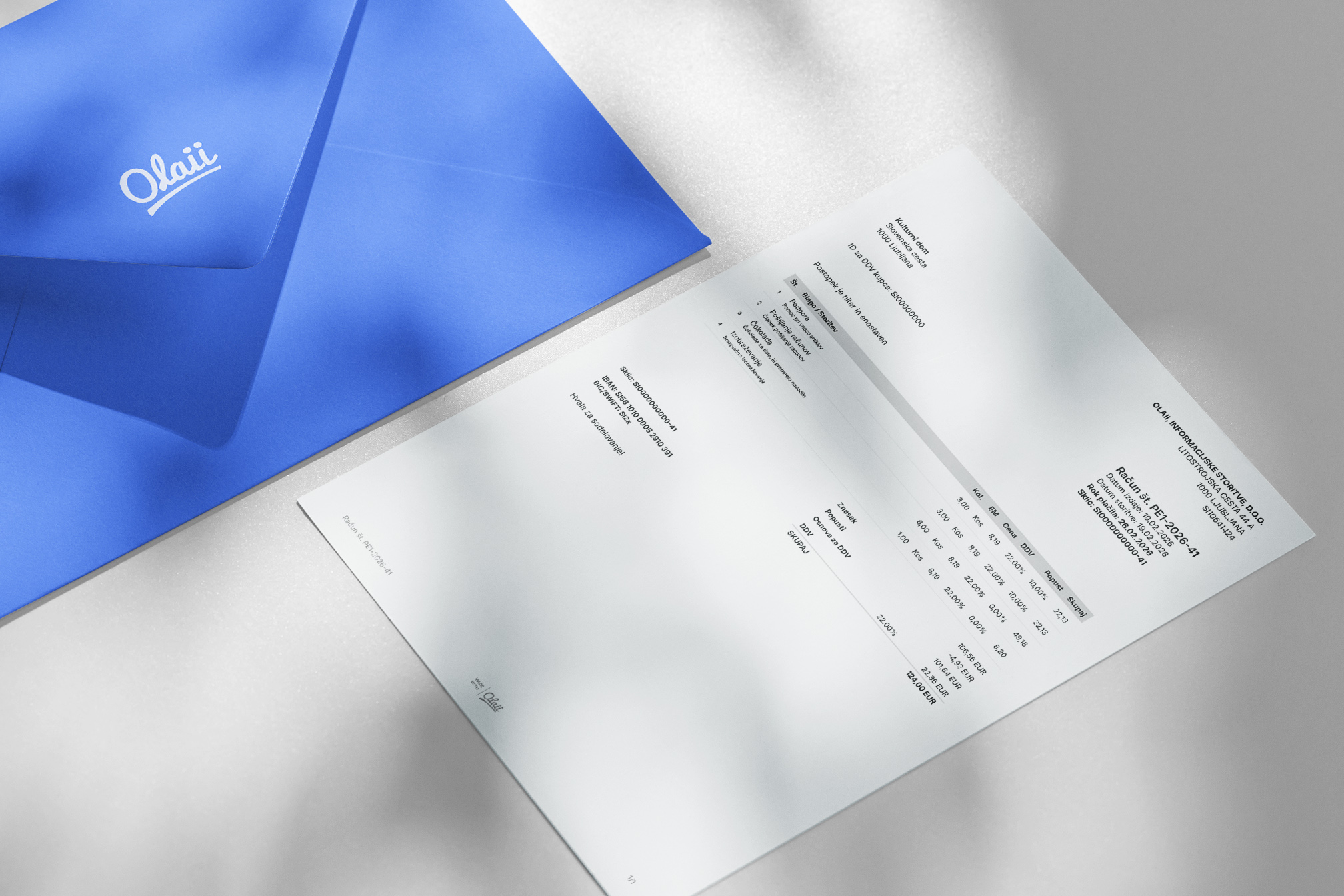 Pošiljanje računov iz spletne pisarne na e-mail partnerja oz. stranke